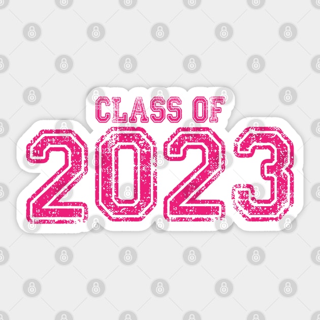 Varsity Pink Class of 2023 Sticker by Jitterfly